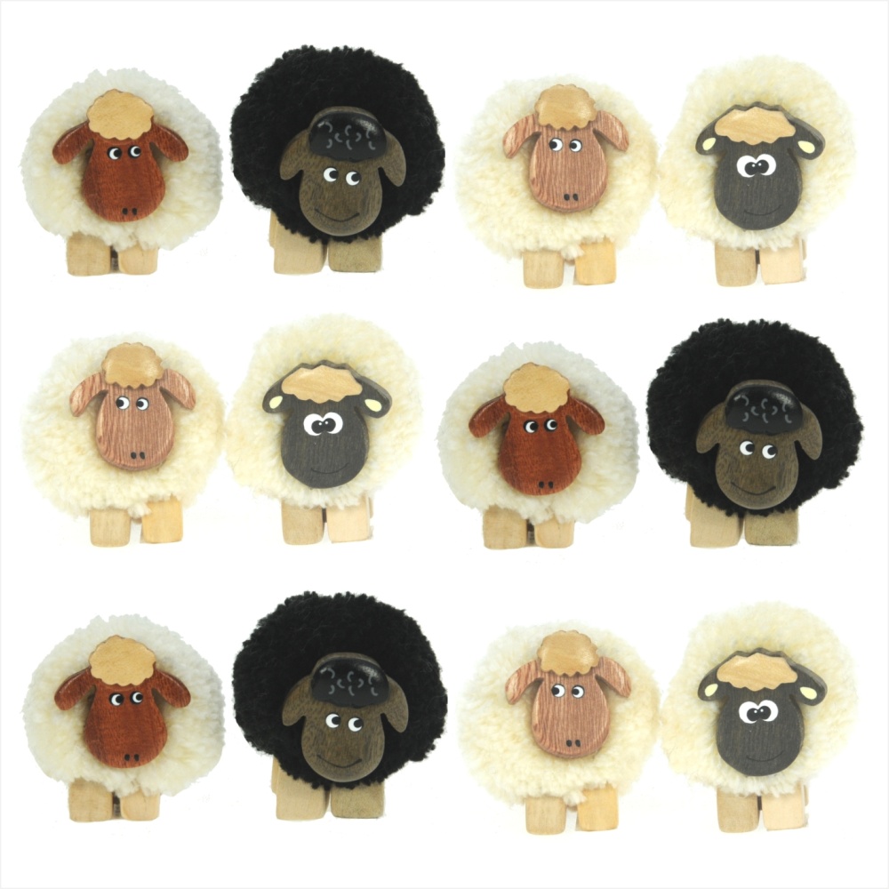 5501-SH : Sheep Pom Pom Figurine (Pack Size 36)